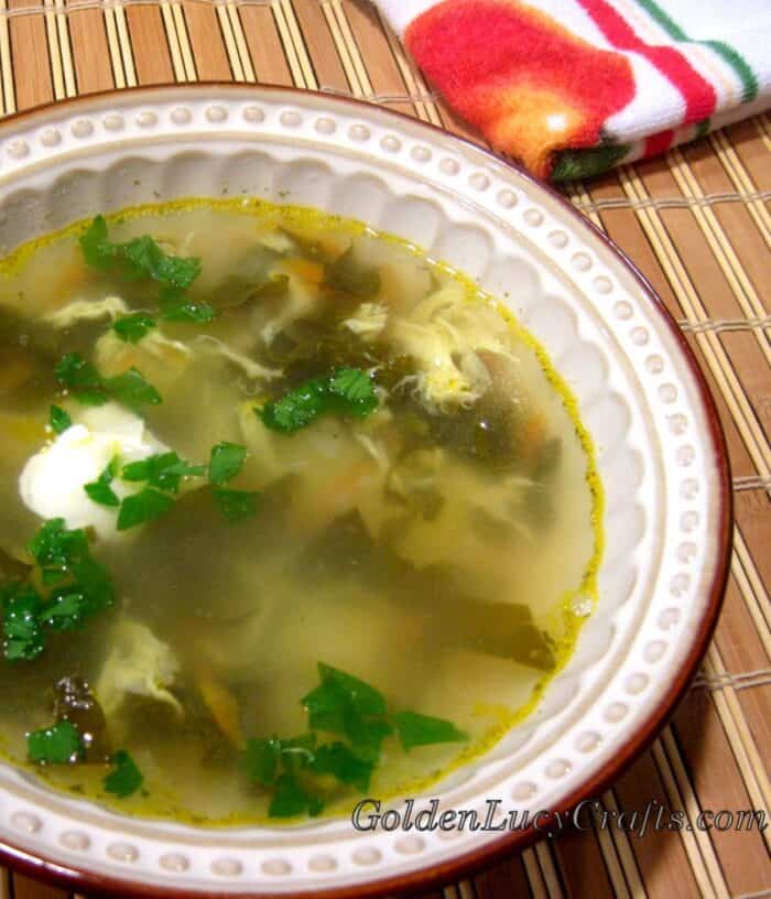 Green Borscht recipe, Ukrainian recipe, Sorrel soup, Ukrainian food