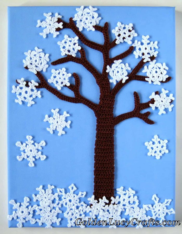Winter Crochet Wall Art