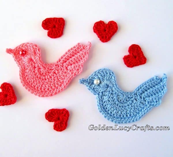 Crochet Love bird, Valentine's Day crochet