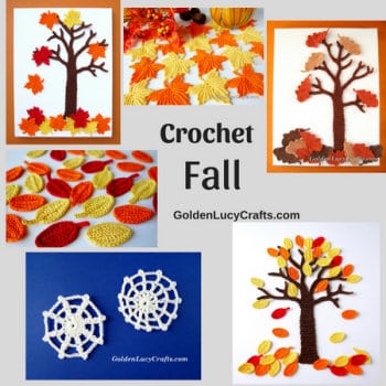 Crochet fall ideas photo collage.