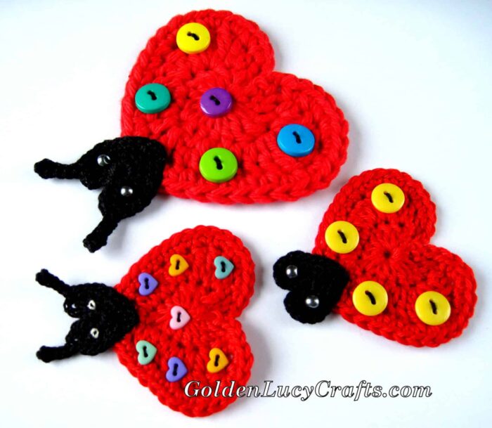Crochet Ladybug Applique