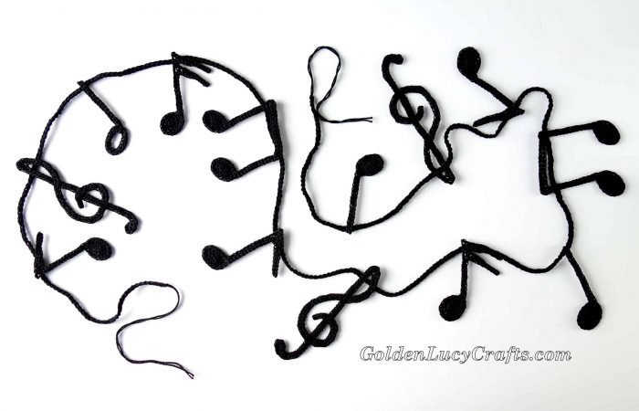 Music Notes Crochet Garland