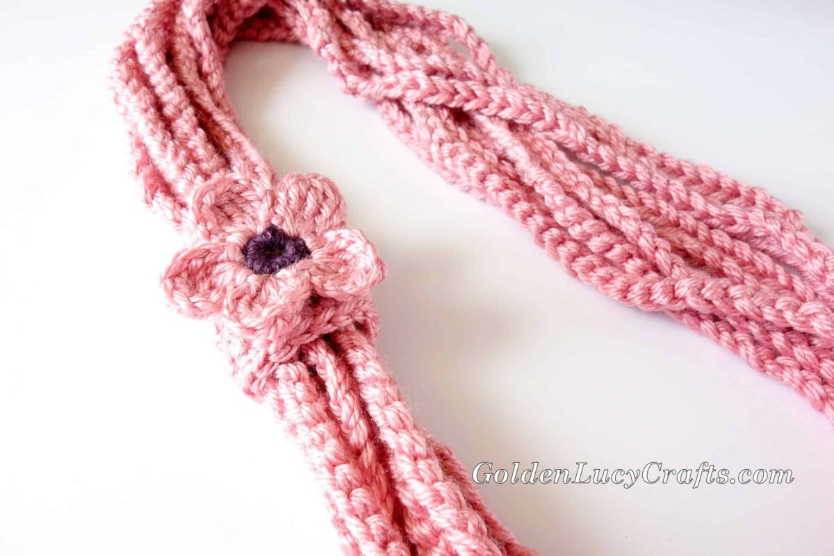 Crochet Chain Scarf, Necklace