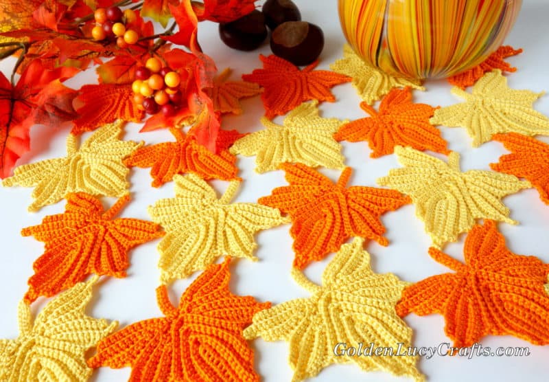 Fall Crochet Table Centerpiece