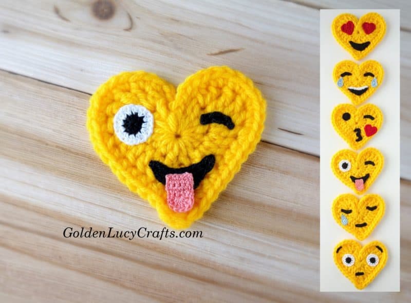 Crazy Face Crochet Emoji