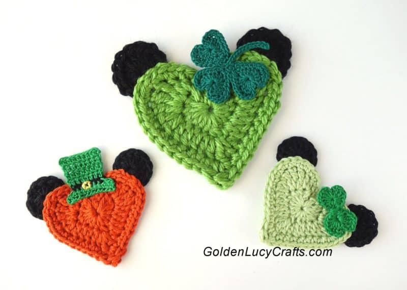 St Patricks Mickey Crochet Applique