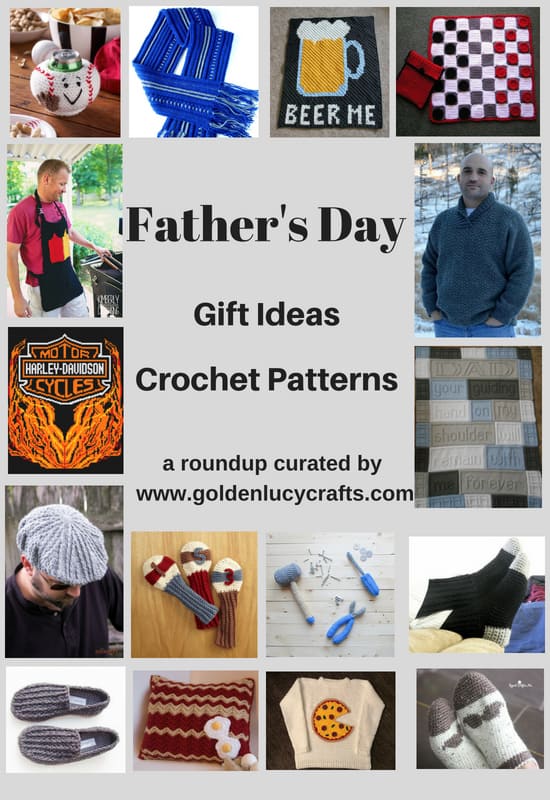 Crochet Father’s Day gift ideas - images collage.
