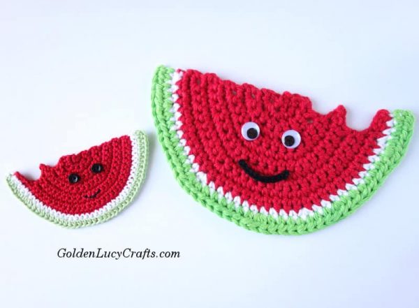 Crochet Watermelon Applique