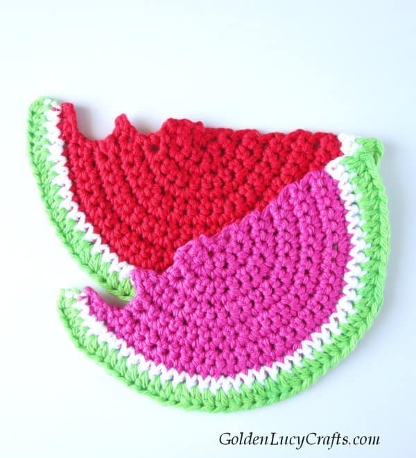 Crochet watermelon, free crochet pattern