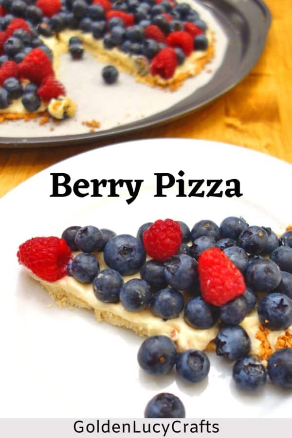 Berry pizza with blueberries and raspberries
