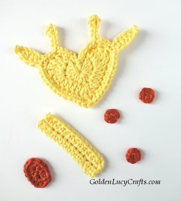 Crochet giraffe applique, giraffe crochet pattern free