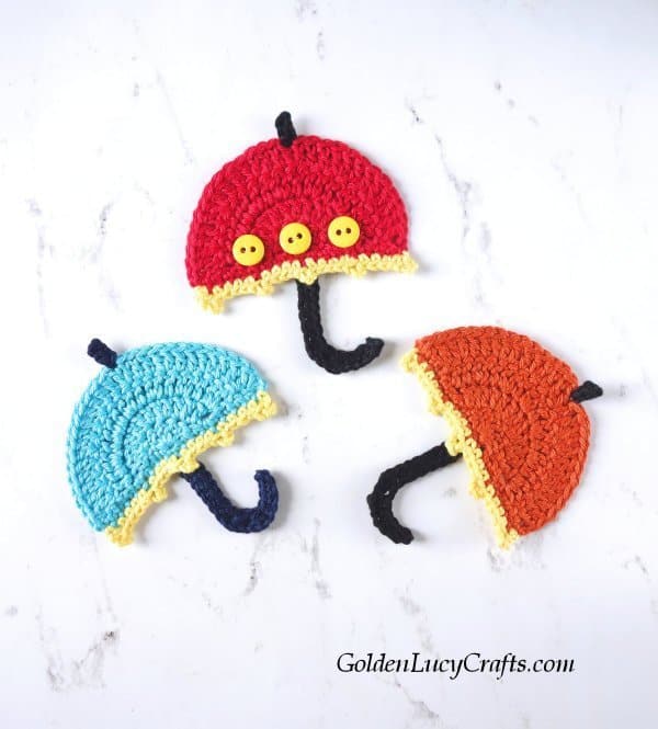 Crochet umbrella applique