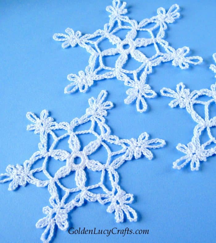 Crochet snowflake ornament