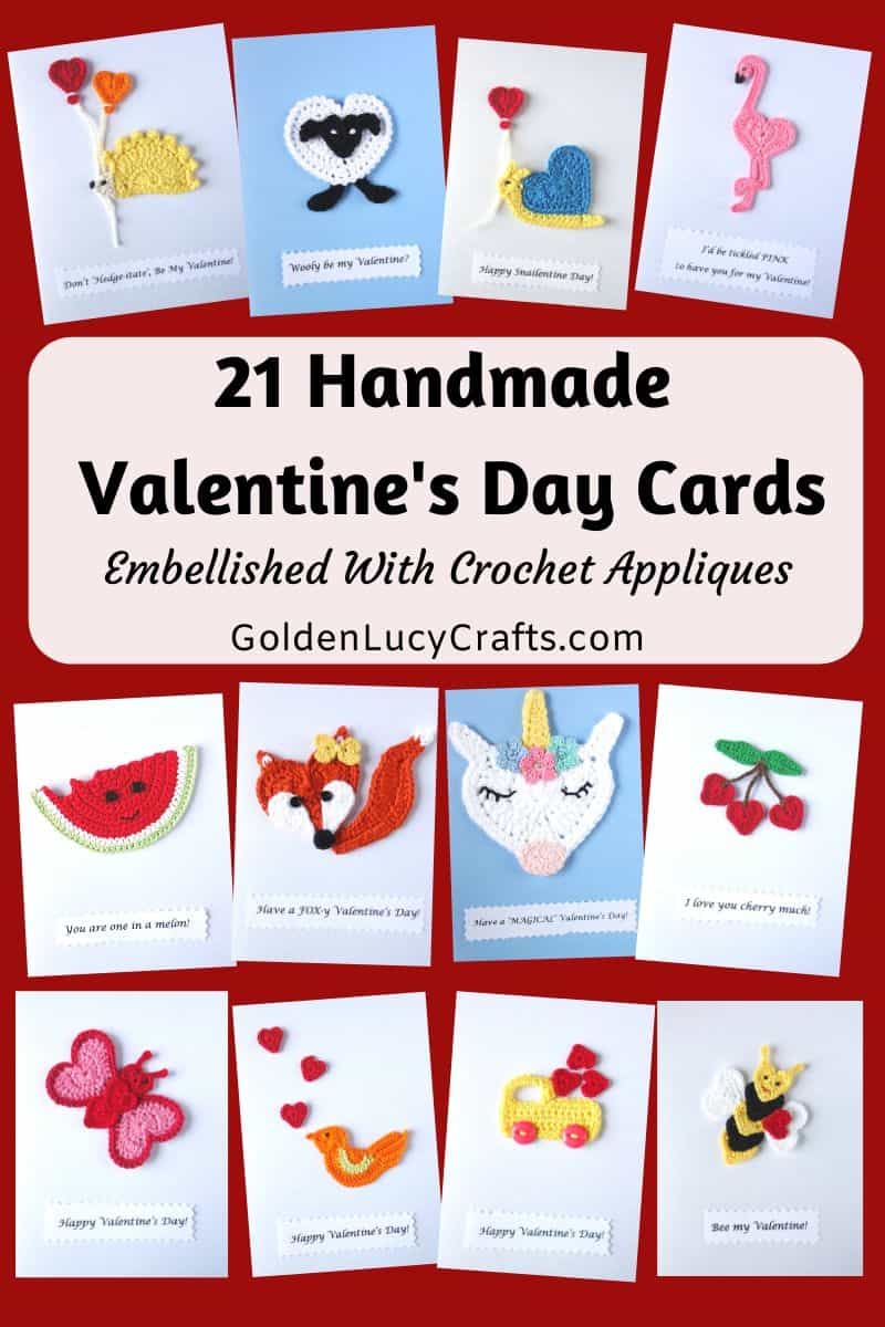 Handmade Valentine's Day cards ideas picture collage.