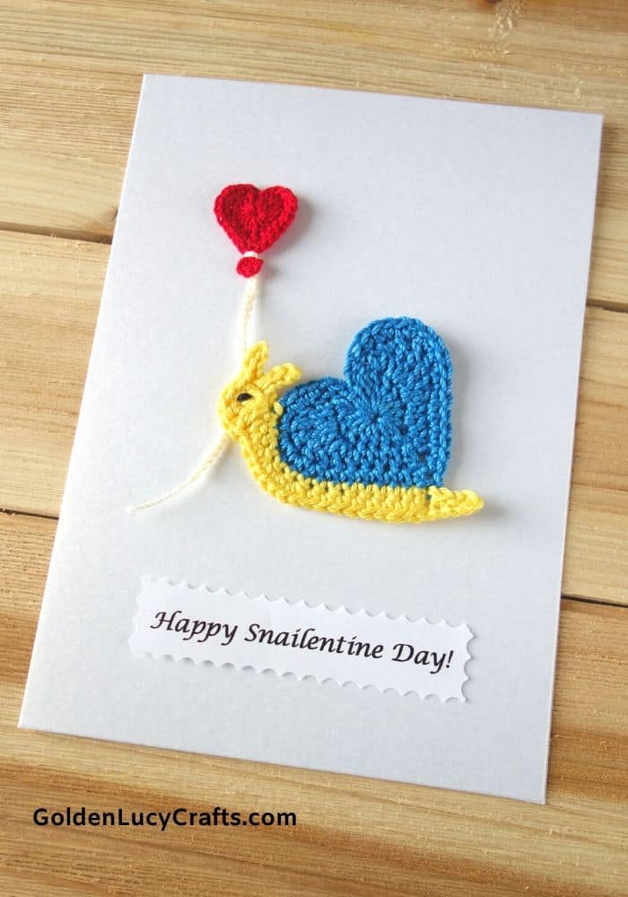 Valentine's Day handmade card, Happy Snailentine Day, DIY Valentines card ideas