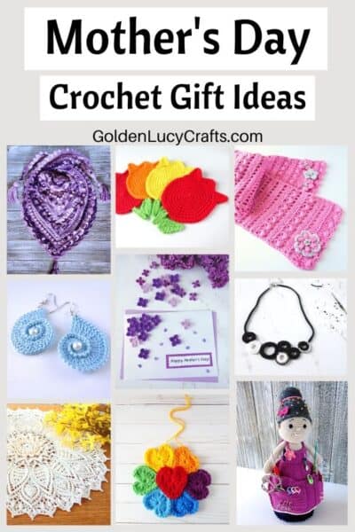 Mother's Day crochet gift ideas photo collage