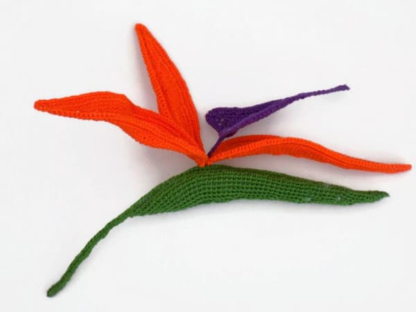 Bird of paradise crochet flower