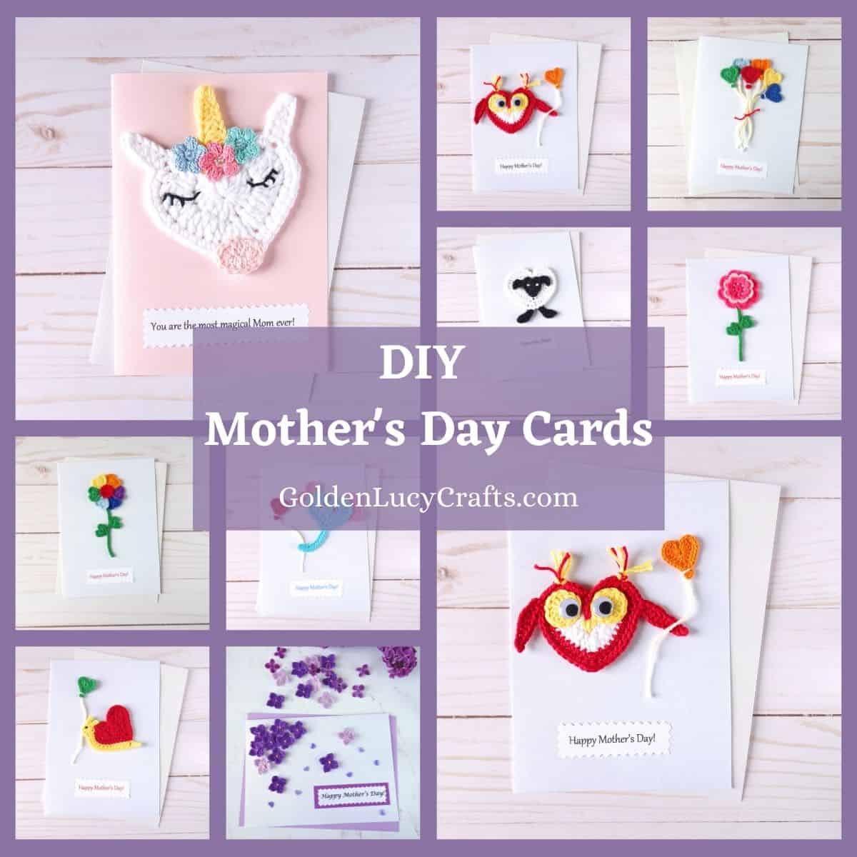 DIY Mother's Day cards photo collage.
