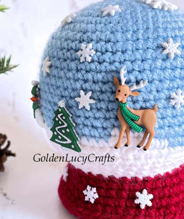 Crochet Snow Globe Amigurumi GoldenLucyCrafts