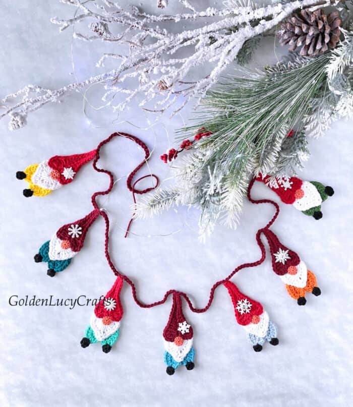 Crochet Gnome Garland GoldenLucyCrafts