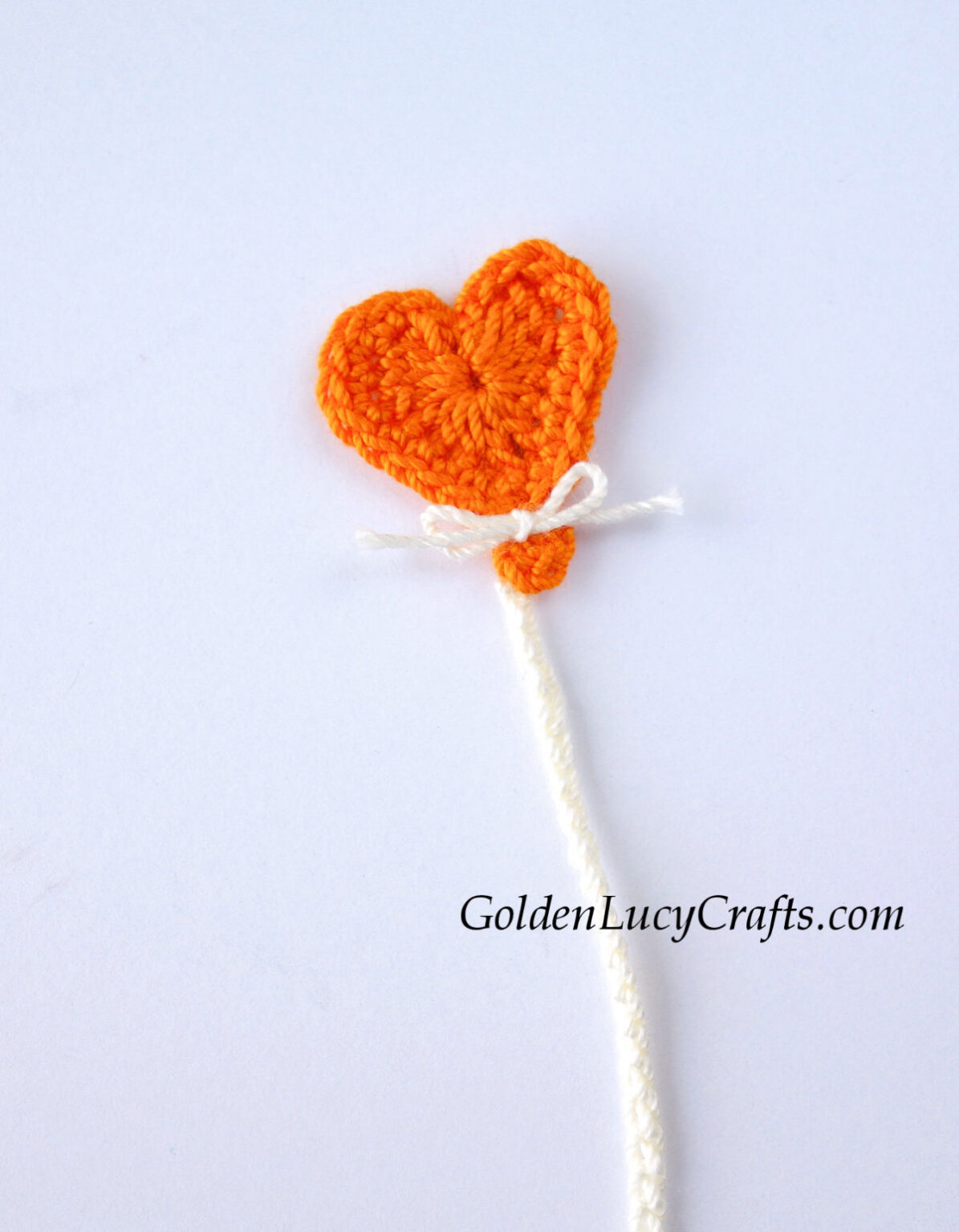 Heart Balloon Applique, Free Crochet Pattern GoldenLucyCrafts