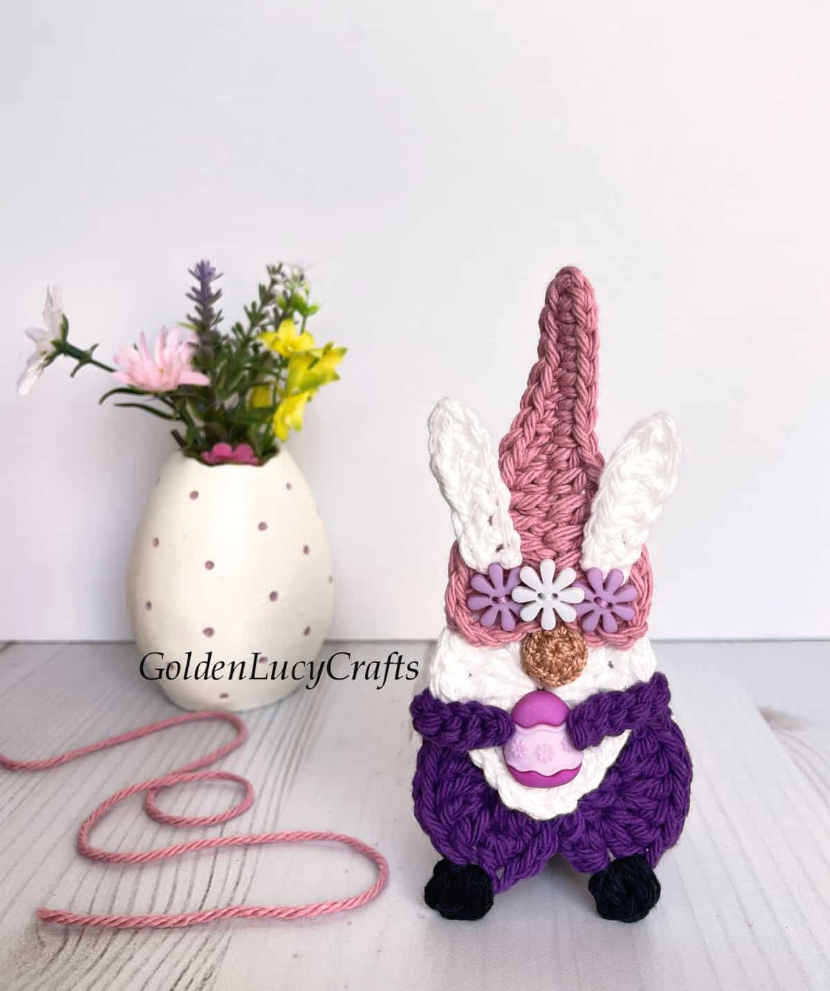 Crochet Easter gnome.