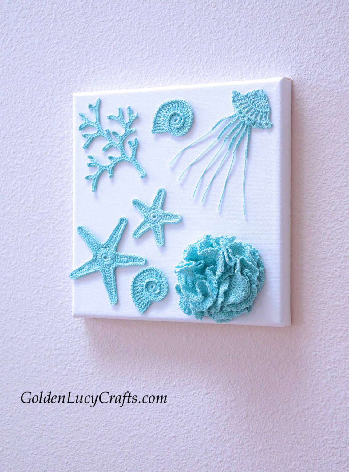 Crochet Wall Arts Inspired by the Sea GoldenLucyCrafts