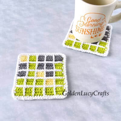 Crochet Coaster Pattern Collection, Design by GoldenLucyCrafts