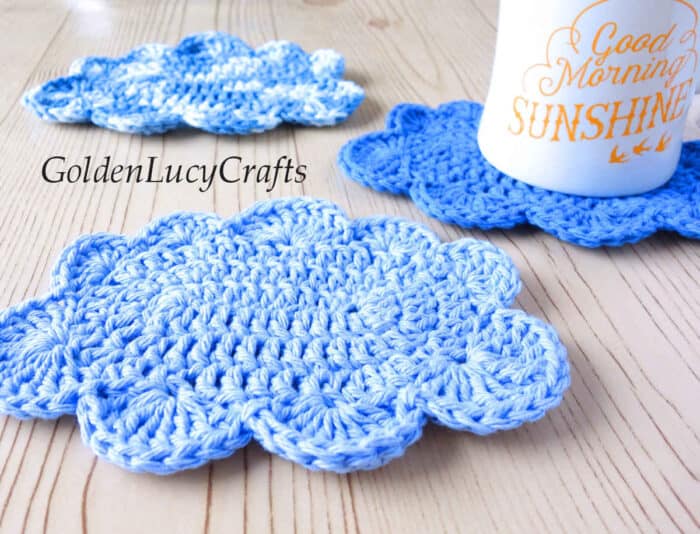 Crochet Coaster Pattern Collection, Design by GoldenLucyCrafts