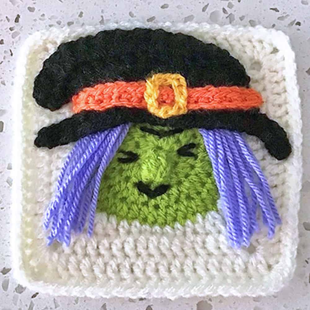 Crochet witch granny square.