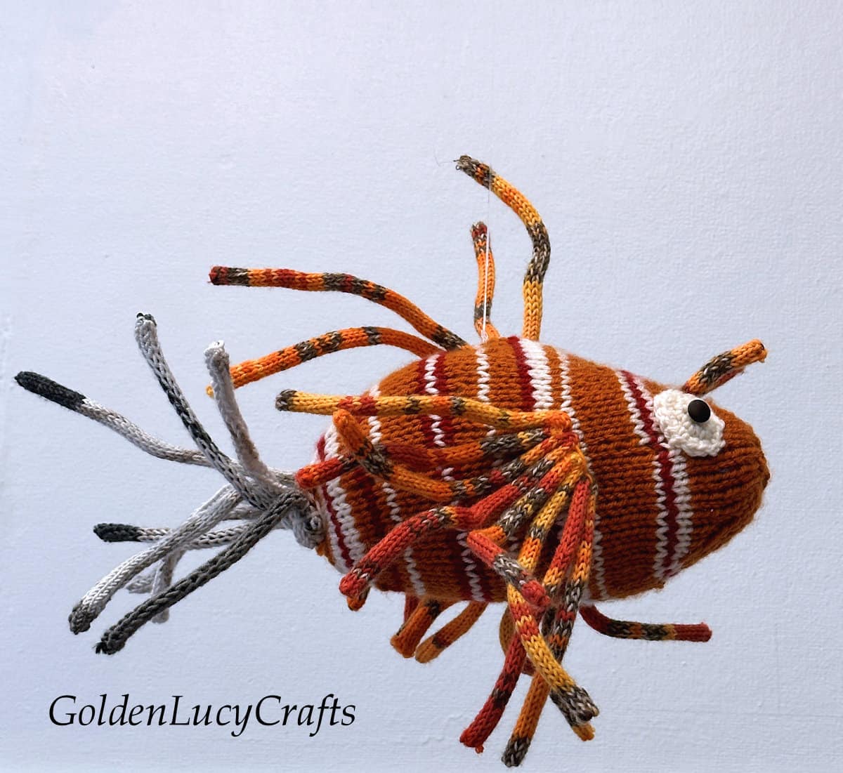 Knitted lionfish.