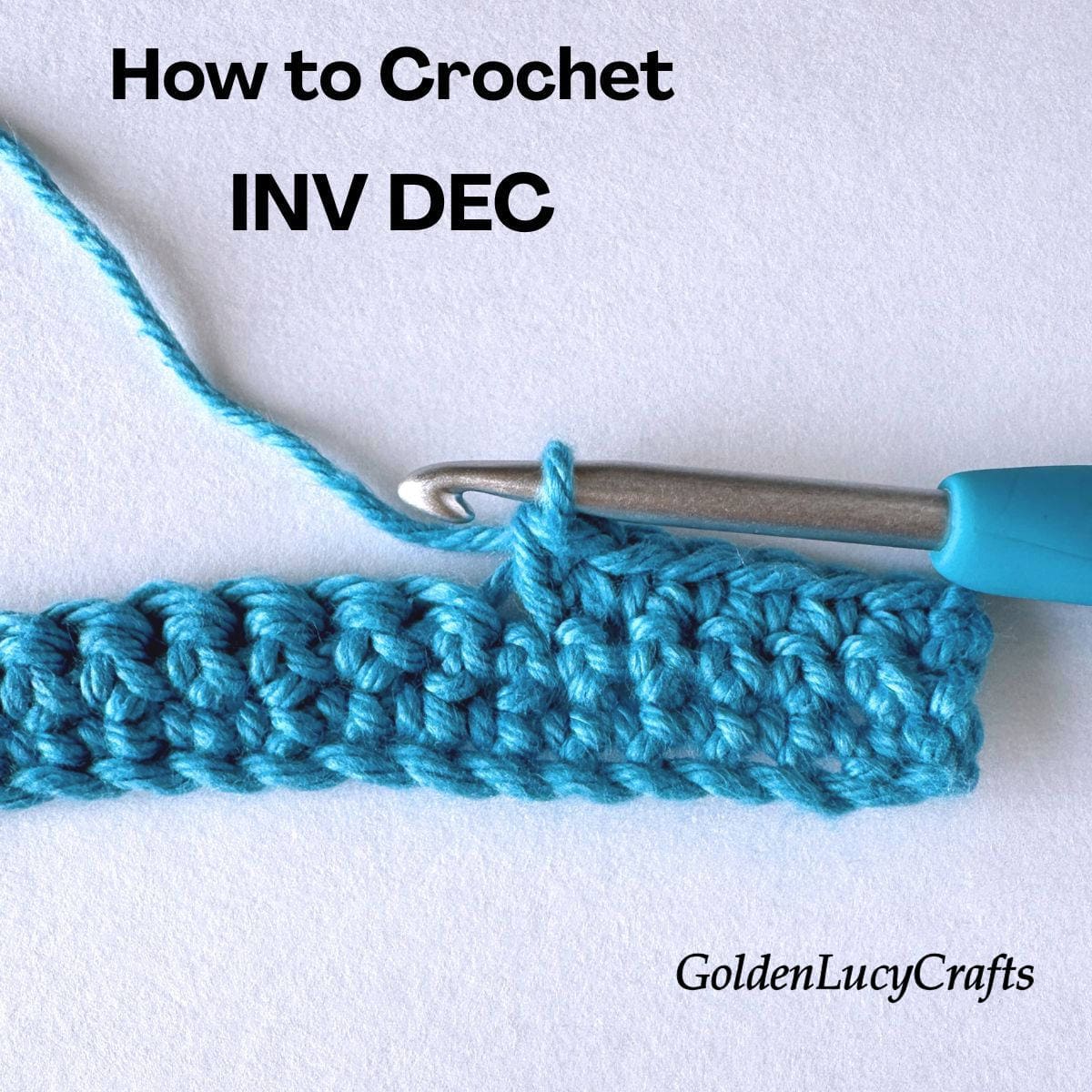 Crochet sample demonstrating an invisible decrease.